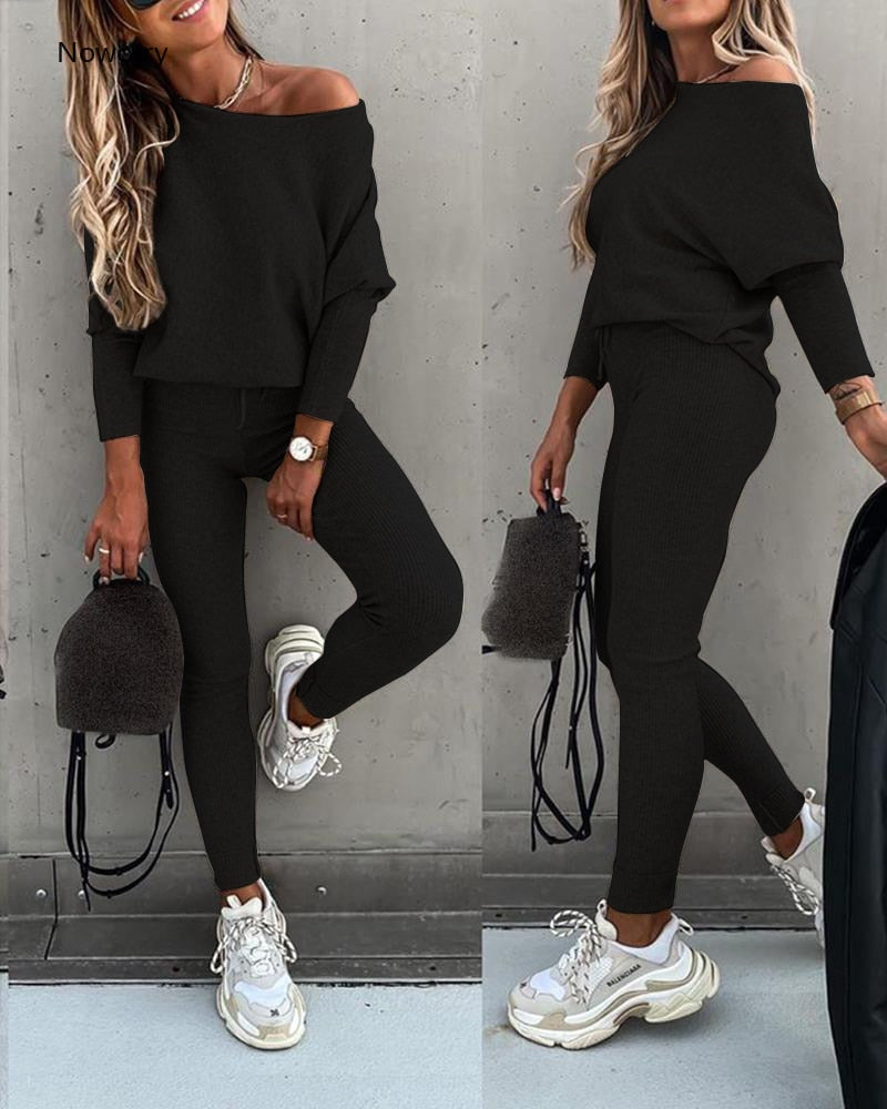 Autumn Chic Women's Knit Suit Set Simply good