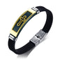 Silicone Bracelet with Rock Style Cross Design