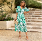Chic V-Neck Summer Beach Dress Simply good