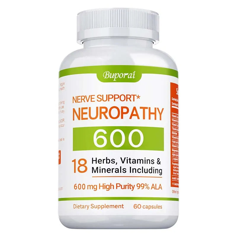 Neuropathy Support Supplement 600mg - Supports The Nervous System, Relieves Stress, Promotes Brain Function, and Boosts Energy Simply good