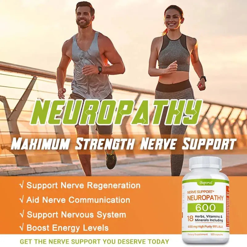 Neuropathy Support Supplement 600mg - Supports The Nervous System, Relieves Stress, Promotes Brain Function, and Boosts Energy Simply good