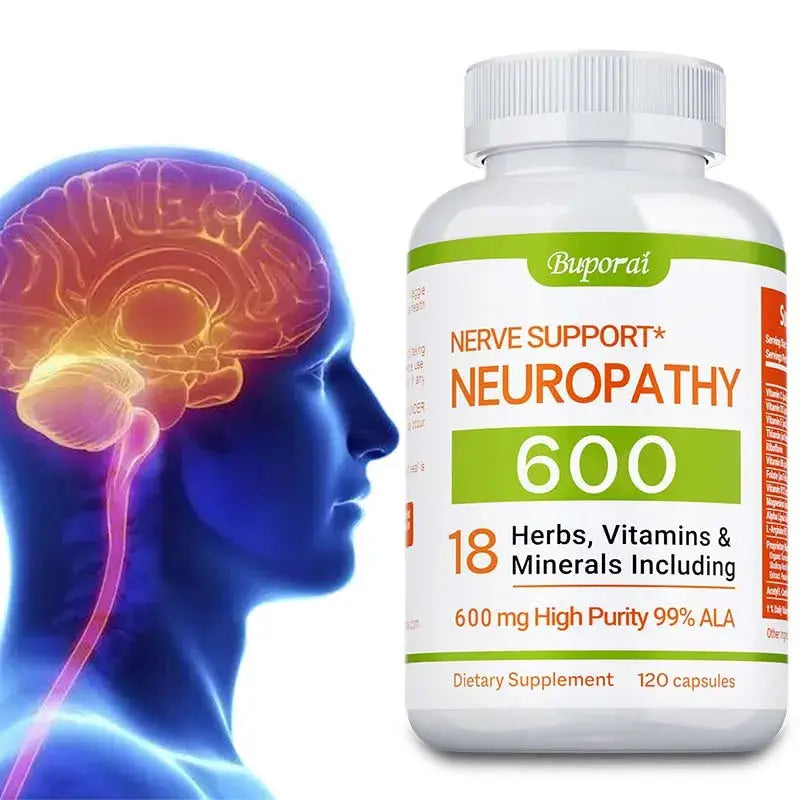 Neuropathy Support Supplement 600mg - Supports The Nervous System, Relieves Stress, Promotes Brain Function, and Boosts Energy Simply good