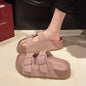 Retro Buckle Slippers Simply good