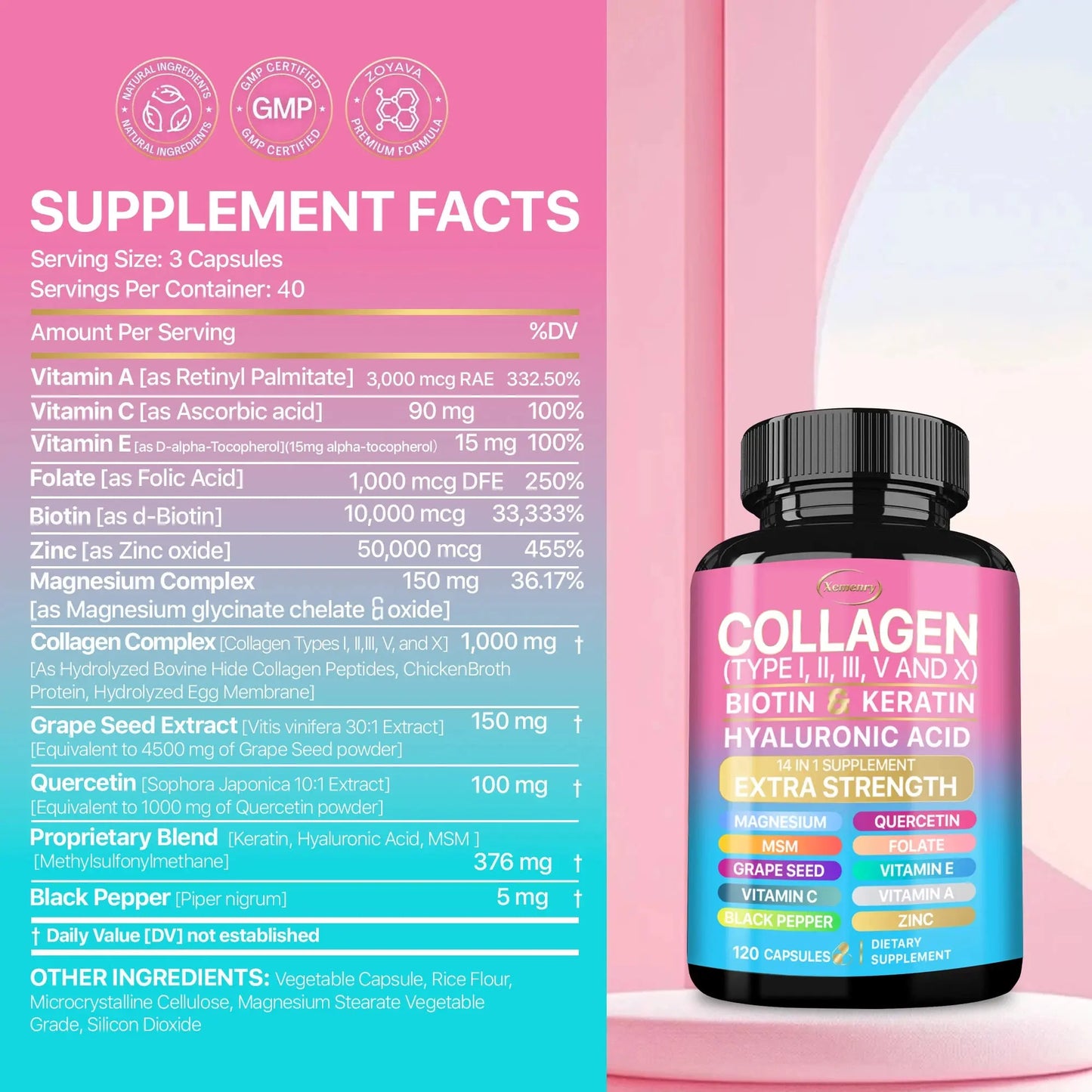 Collagen Supplement - Supports Skin Health, Boosts Immunity and Maintains Overall Well-being, Anti-aging Simply good
