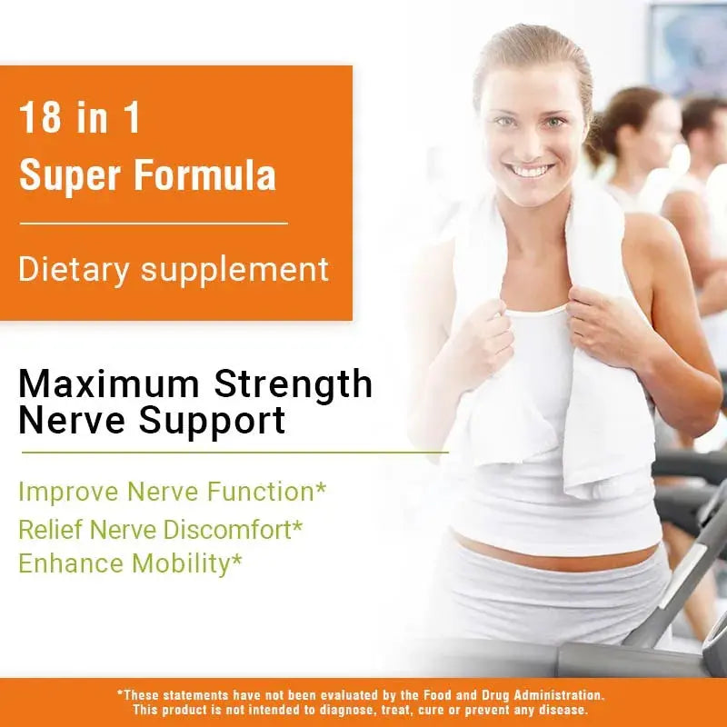 Neuropathy Support Supplement 600mg - Supports The Nervous System, Relieves Stress, Promotes Brain Function, and Boosts Energy Simply good