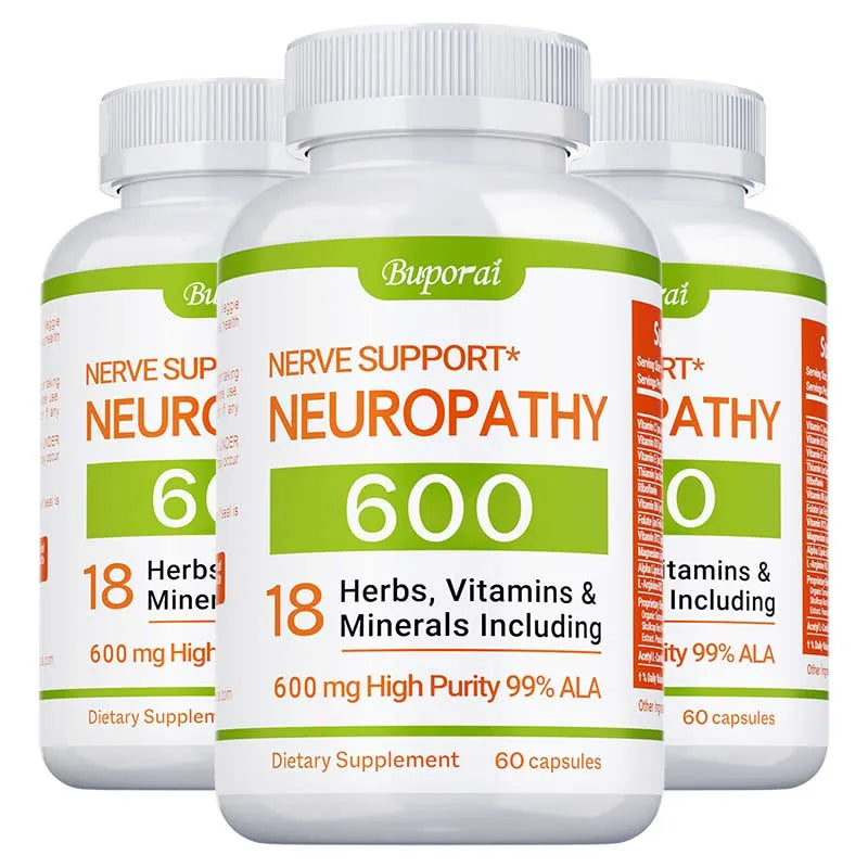 Neuropathy Support Supplement 600mg - Supports The Nervous System, Relieves Stress, Promotes Brain Function, and Boosts Energy Simply good