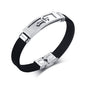 Silicone Bracelet with Rock Style Cross Design