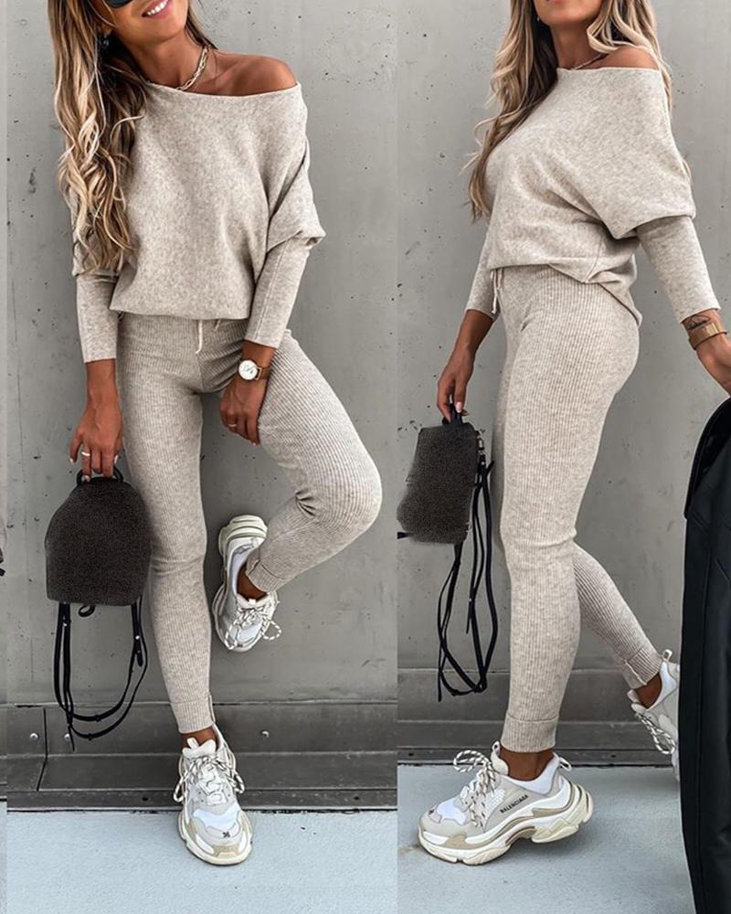 Autumn Chic Women's Knit Suit Set Simply good