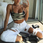 Camo Claw Crop Top With Straps